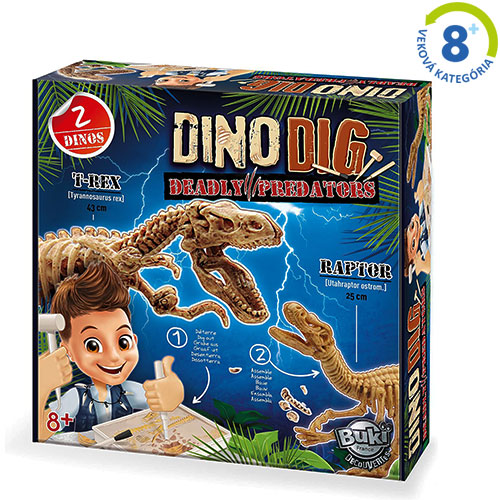 Vykopávka - 2 dinosaury